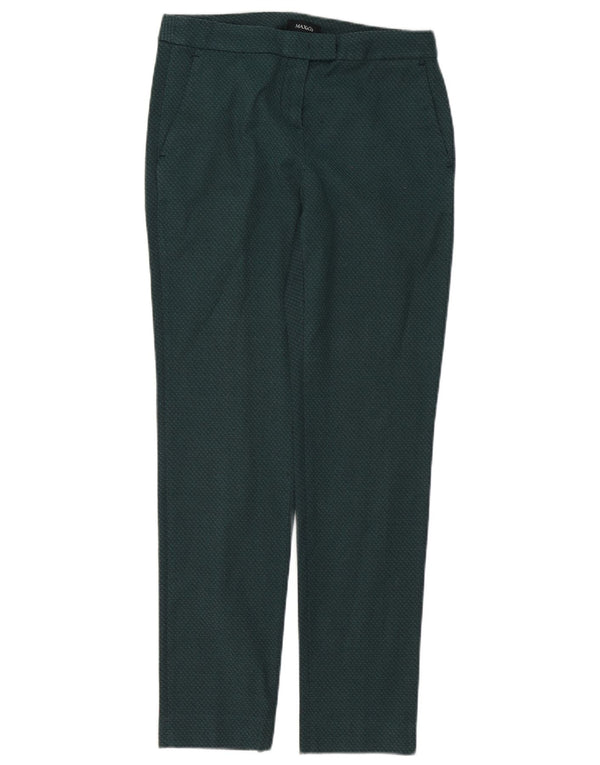 Max&Co. Calça feminina slim suit UK 8 pequena W28 L29 algodão verde