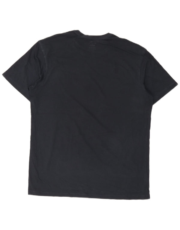 Billabong Mens T-Shirt Top Large Navy Blue Cotton