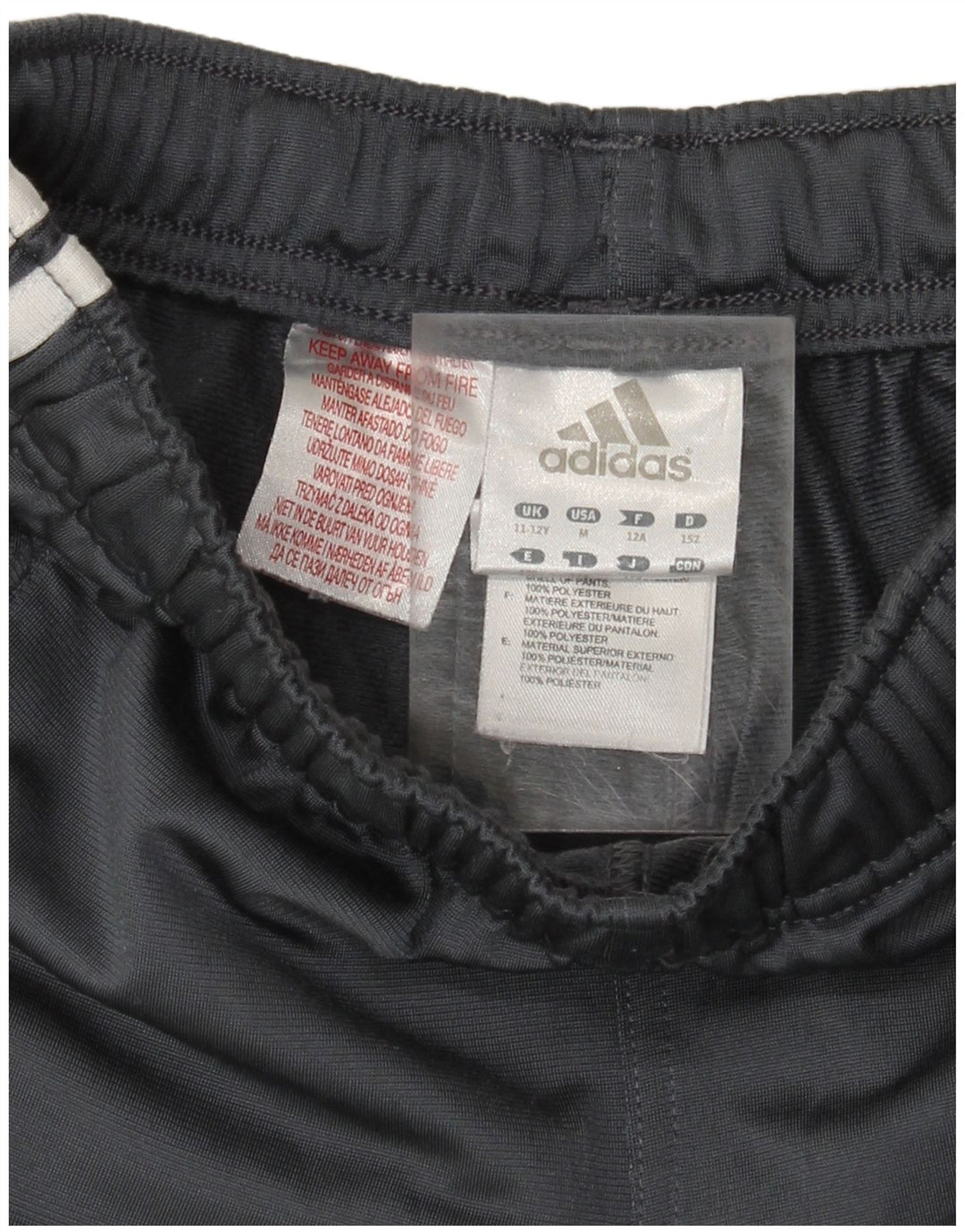 Adidas meninos calças de treino joggers 11-12 anos cinza poliéster