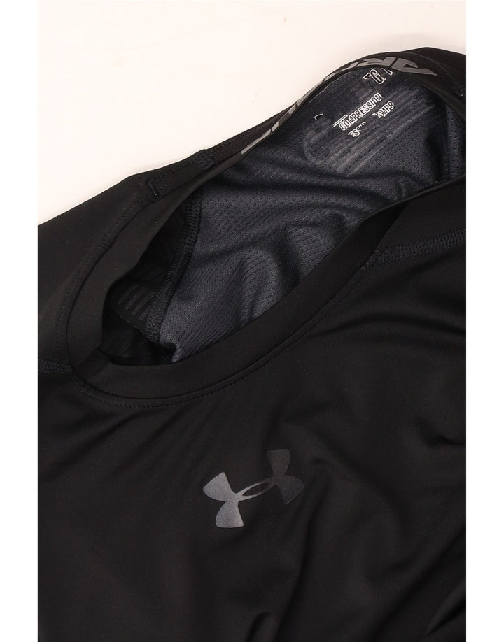 Camiseta gráfica masculina Under Armour Top médio preto