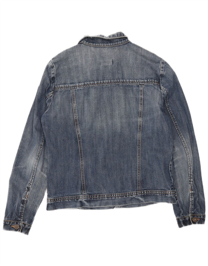 Jaqueta jeans feminina Gap Reino Unido 16 grande algodão azul