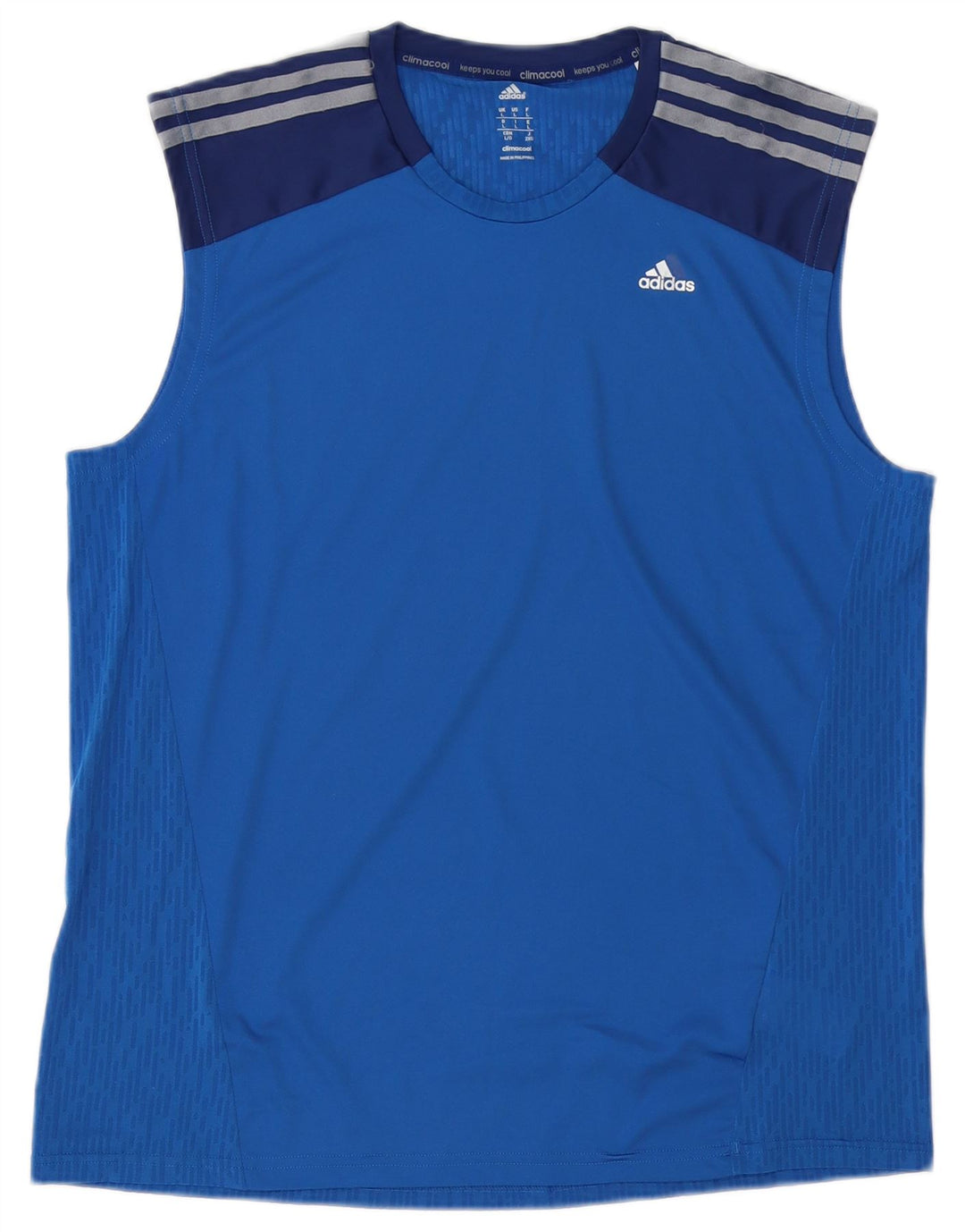 ADIDAS Mens Climacool Vest Top Grande Azul Colourblock Poliéster