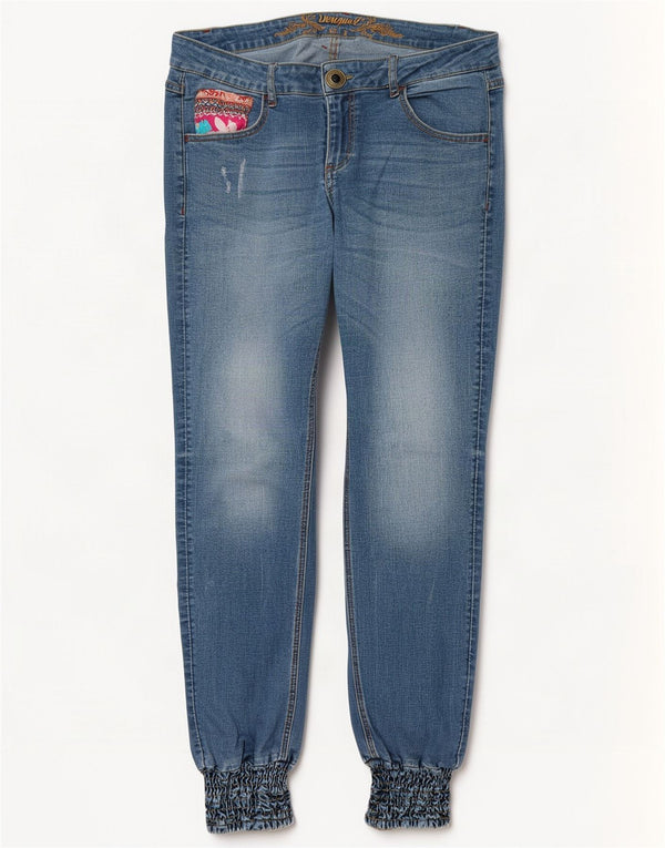 Desigual Womens Distressed Joggers Slim Jeans W32 L31 Azul