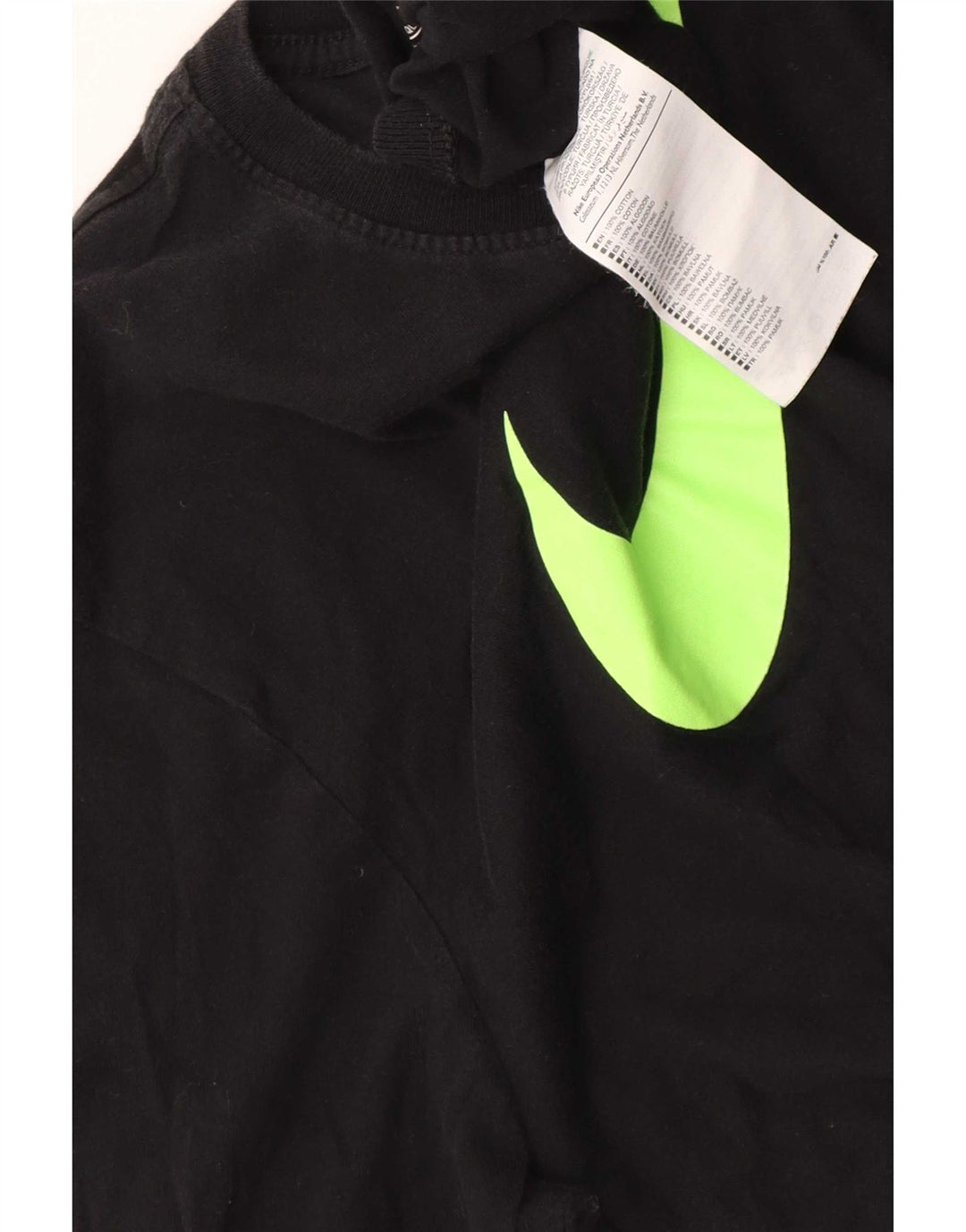 Top gráfico masculino Nike Athletic Fit manga comprida algodão preto médio