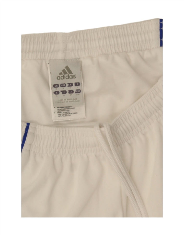 Adidas Mens Climalite Sport Shorts Pequeno Poliéster Colorblock Branco