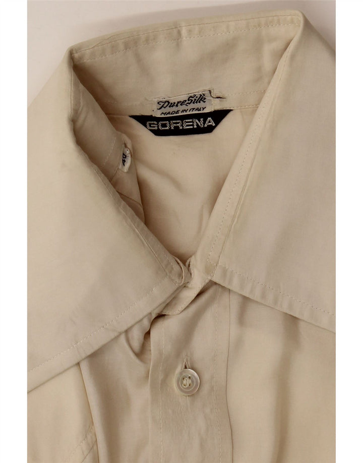 Camisa masculina GORENA tamanho 40 seda bege médio