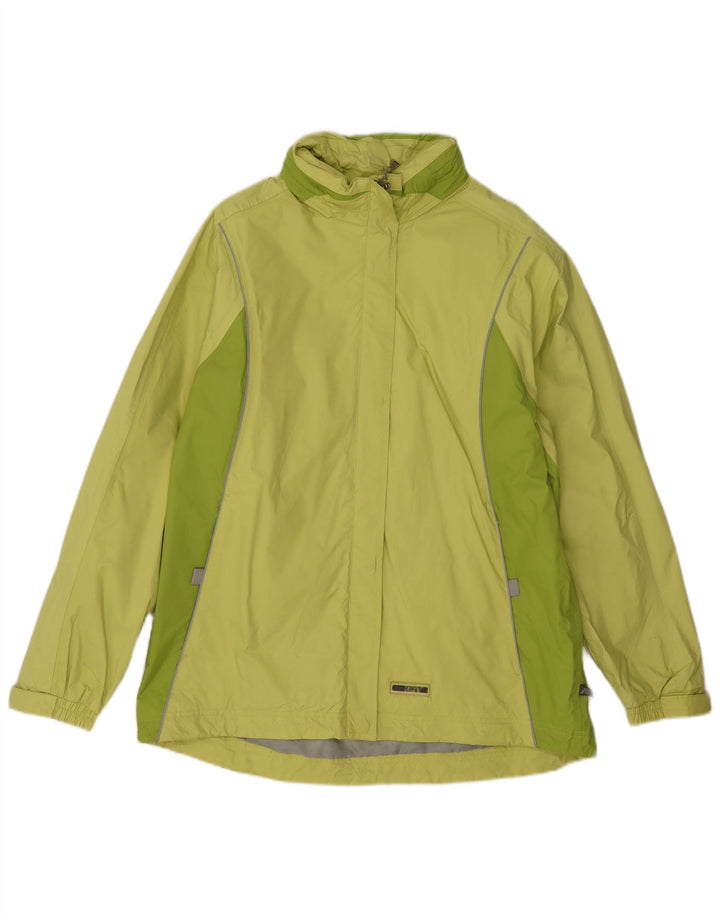 Jaqueta de chuva feminina K-Way IT 42 poliéster colorblock verde médio