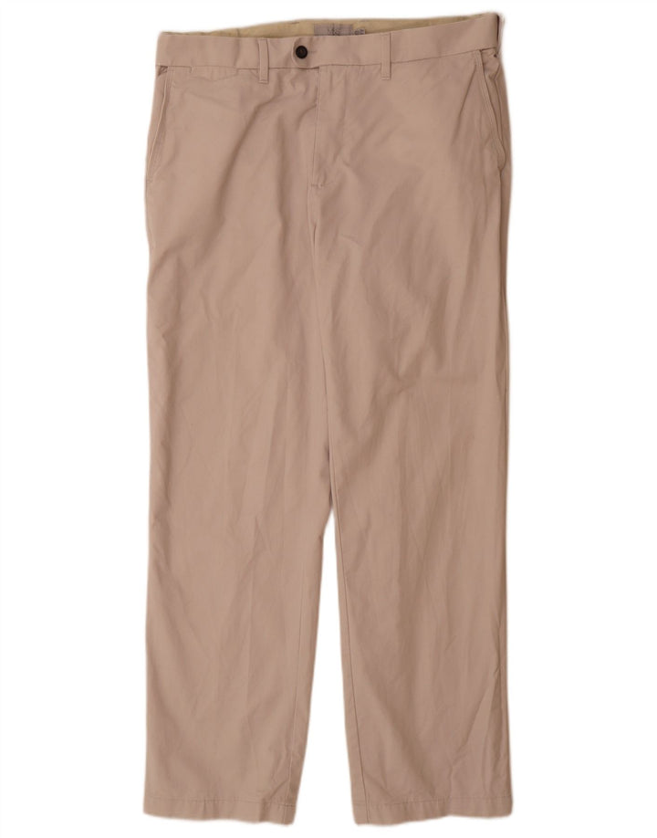 Calça masculina de ajuste regular Marks & Spencer W36 L31 algodão cinza