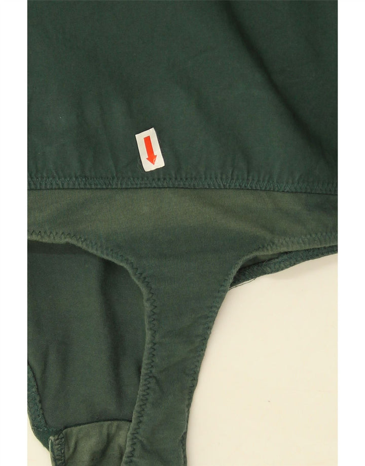 Body feminino Benetton com babados na frente Reino Unido 16 grande algodão verde