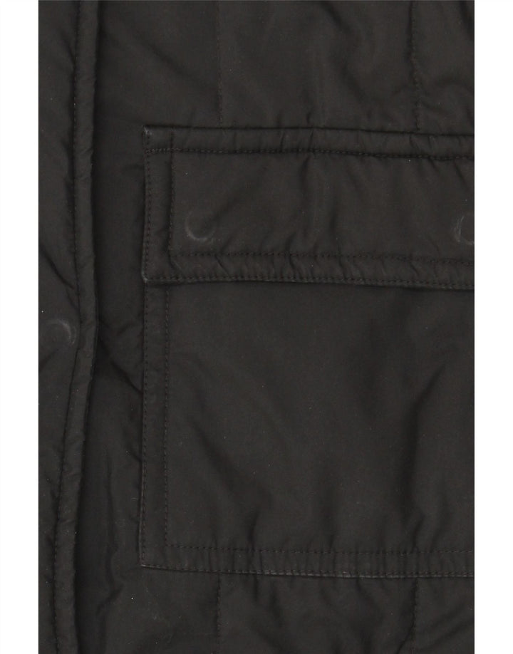 Jaqueta acolchoada masculina Marlboro Classics UK 40 grande preta