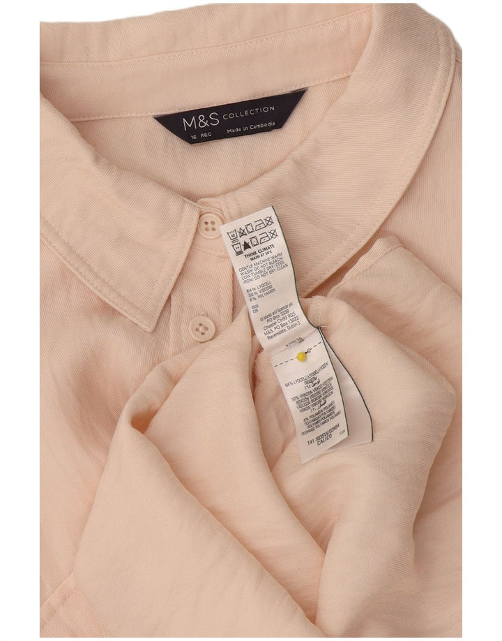 Camisa feminina Marks & Spencer UK 16 grande rosa Lyocell