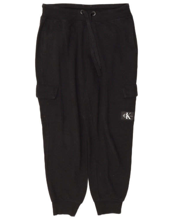 Calvin Klein Mens Cargo Calças de treino Joggers Pequeno Algodão Preto
