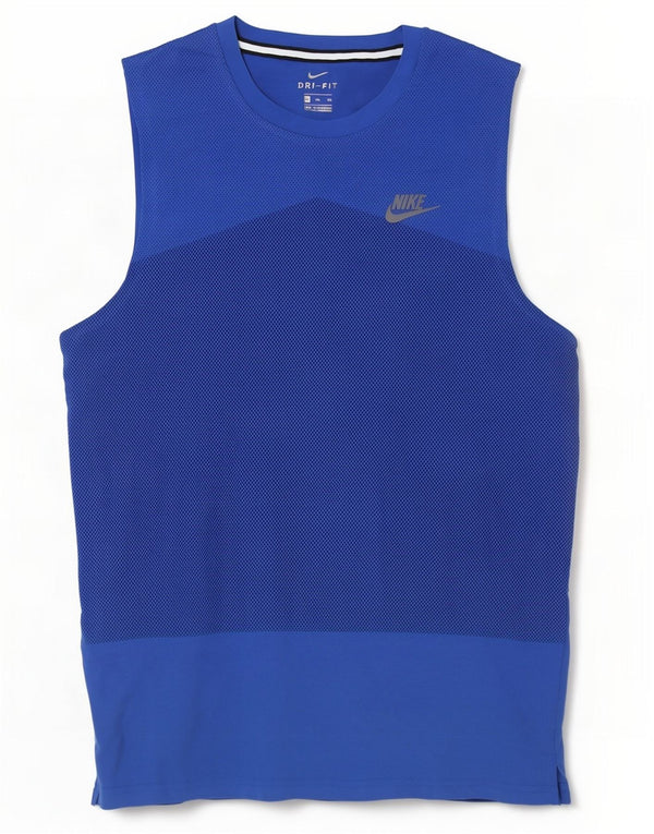 Colete Nike Masculino Dri Fit Top 2XL Algodão Manchado Azul