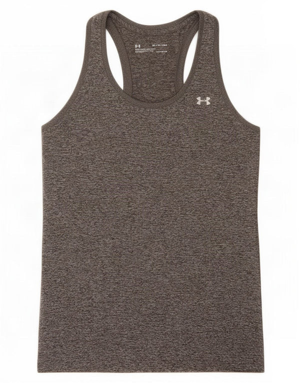 Colete feminino Under Armour Heat Gear Loose Fit Top UK 6 XS cinza manchado