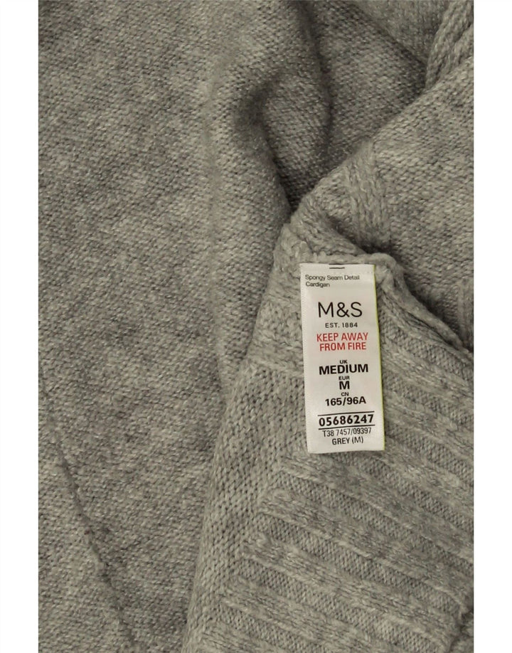 Suéter cardigã feminino Longline Marks & Spencer Reino Unido 14 cinza médio