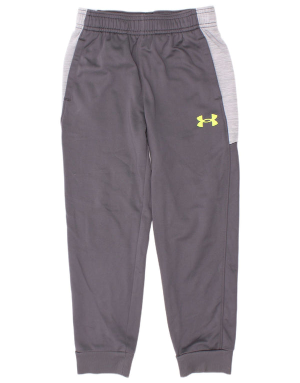 Calça de treino Under Armour Boys Joggers 5-6 anos cinza colorblock