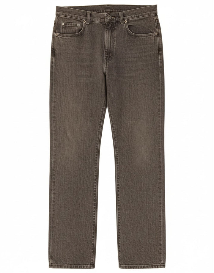 Calça jeans reta feminina CALVIN KLEIN W29 L31 algodão cinza