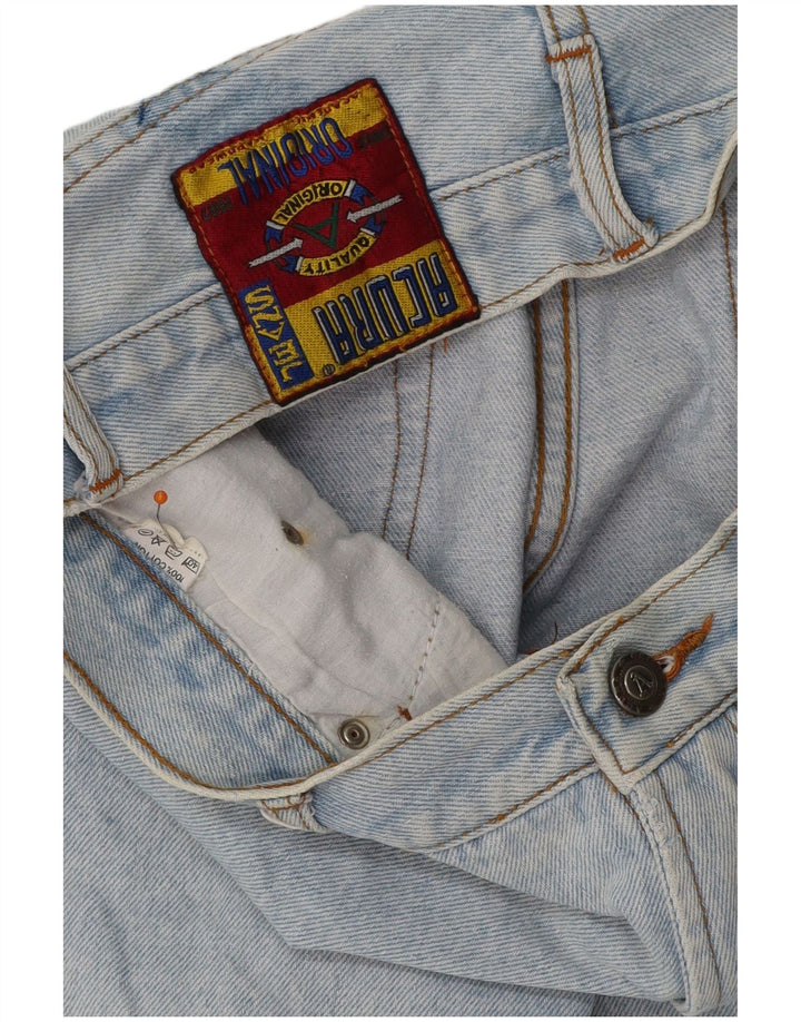 Shorts jeans feminino VINTAGE W29 algodão azul médio