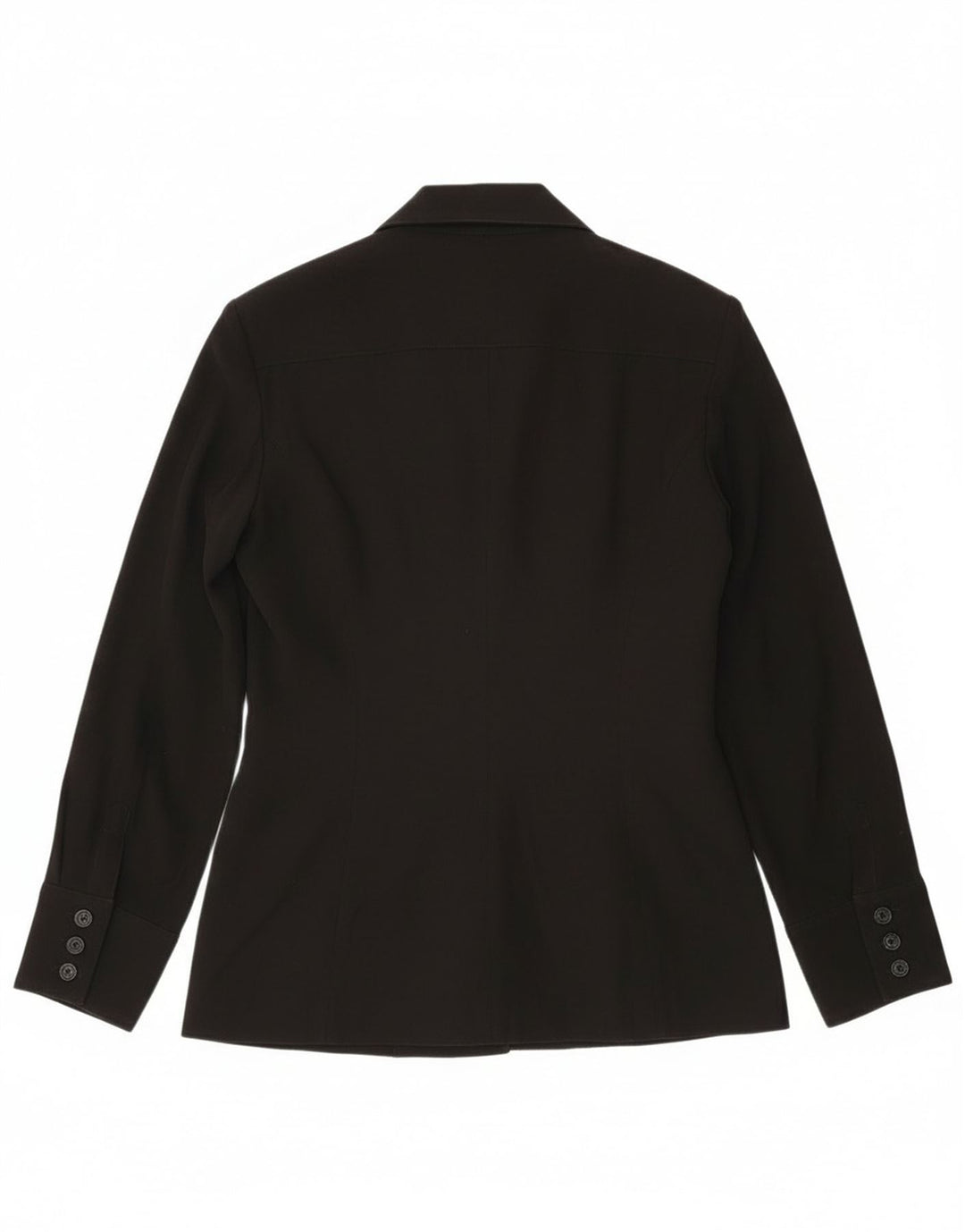 Jaqueta blazer feminina vintage de 6 botões, poliéster preto grande Reino Unido 14