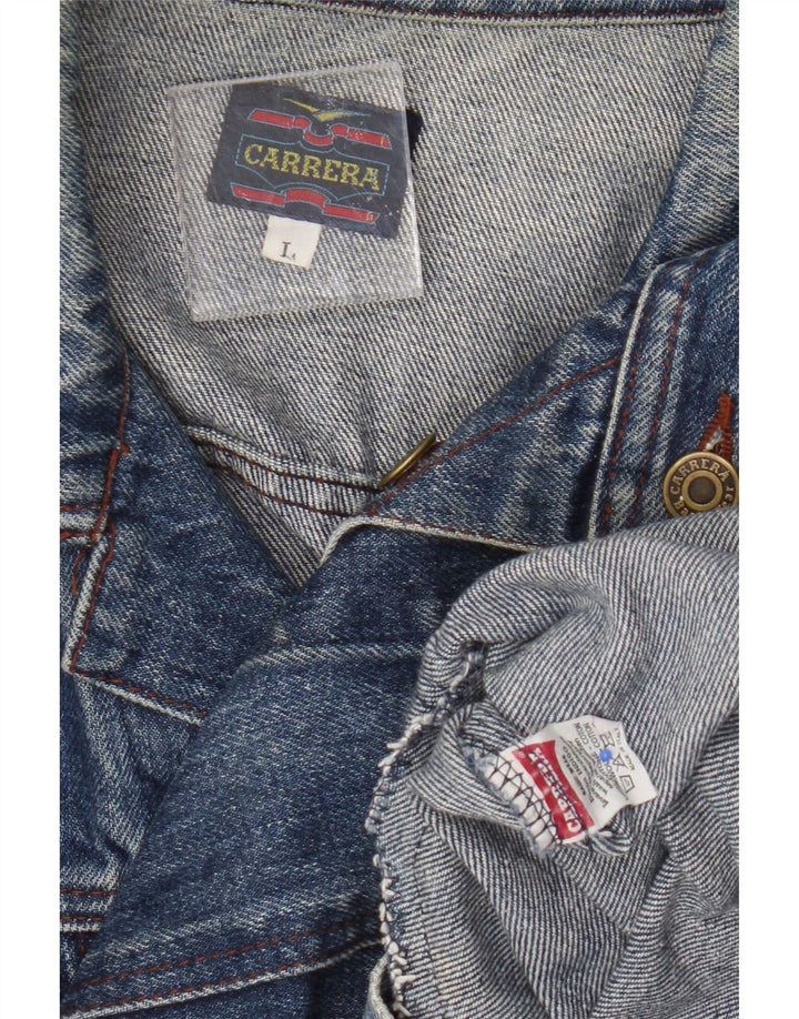 Jaqueta jeans feminina Carrera UK 16 grande algodão azul