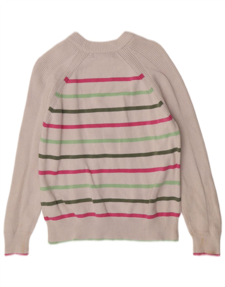 Suéter feminino Marks & Spencer com gola canoa Reino Unido 10 pequeno off white