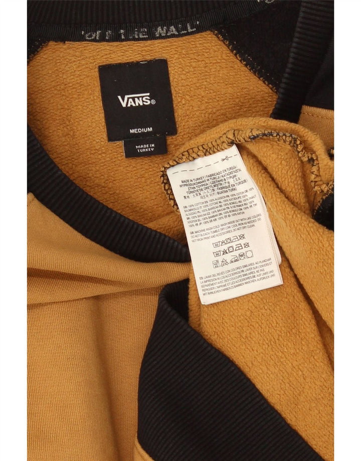 Vans moletom masculino jumper médio marrom colorblock algodão