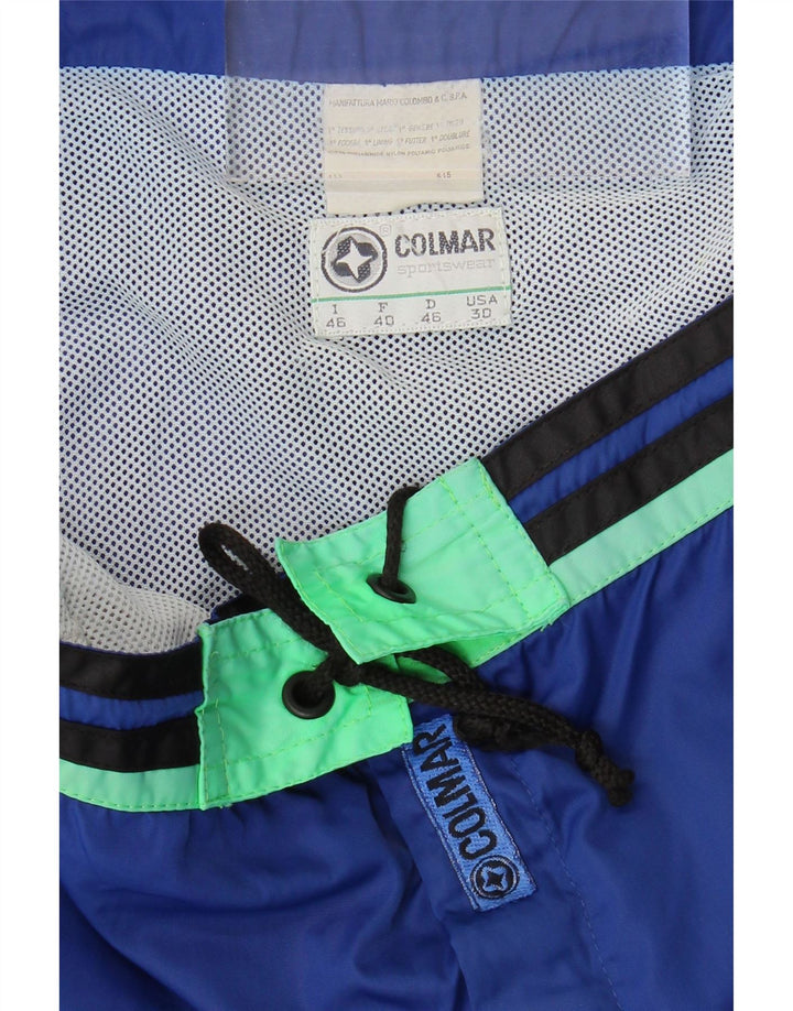 Calção de banho masculino Colmar poliamida listrada azul médio