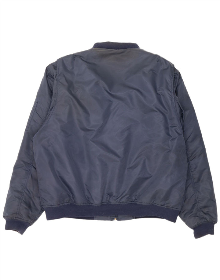 Jaqueta bomber masculina New Roads UK 44 2XL azul marinho poliamida