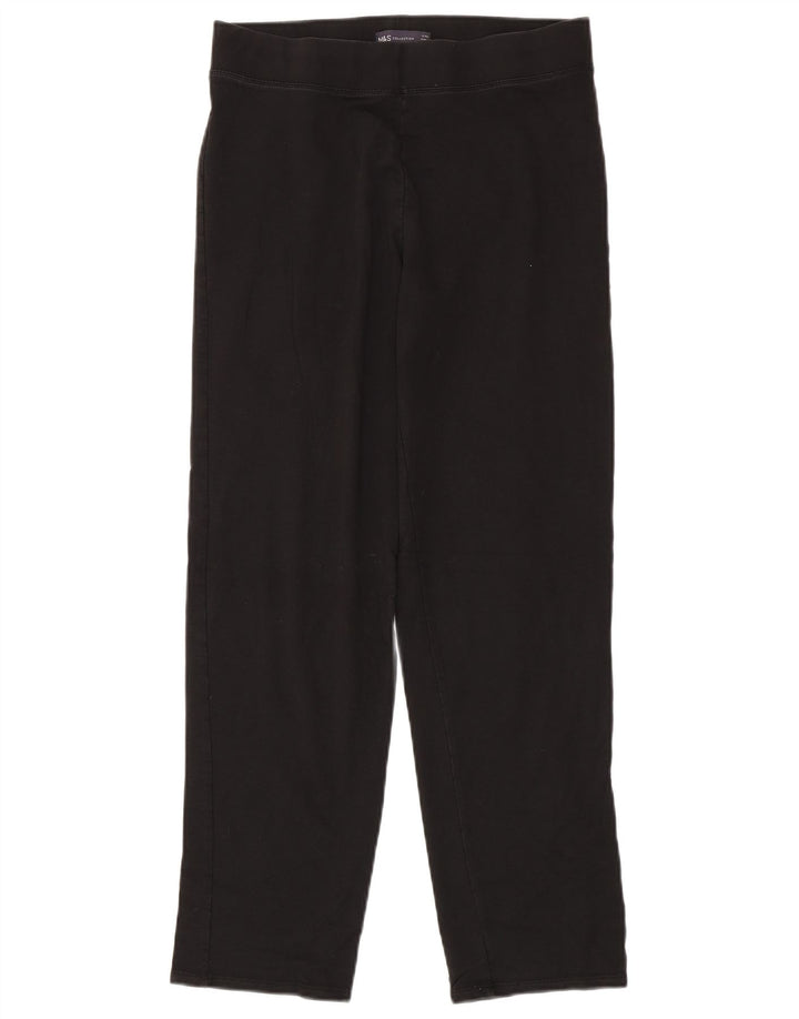 Leggings femininos Marks & Spencer UK 12 algodão preto médio