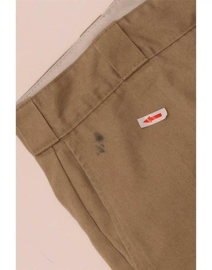 Calças Chino retas masculinas Dickies W40 L32 poliéster bege