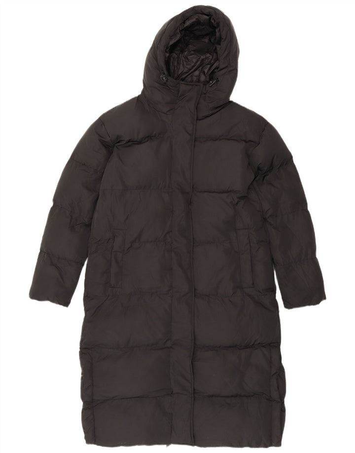 Casaco acolchoado superdimensionado feminino Superdry UK 8 pequeno poliéster preto