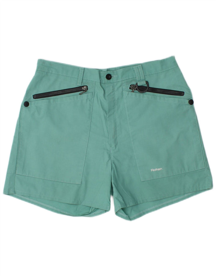 Shorts cargo feminino ROHAN W32 grande poliéster turquesa
