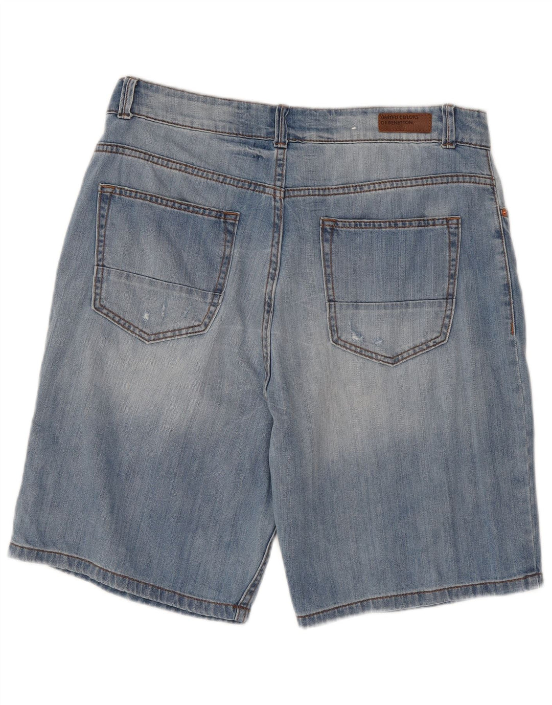 Shorts jeans masculino BENETTON W32 azul médio