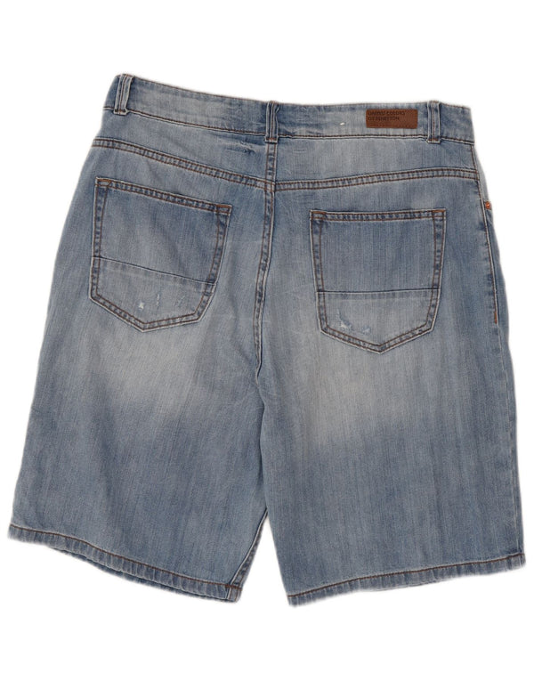 Shorts jeans masculino BENETTON W32 azul médio