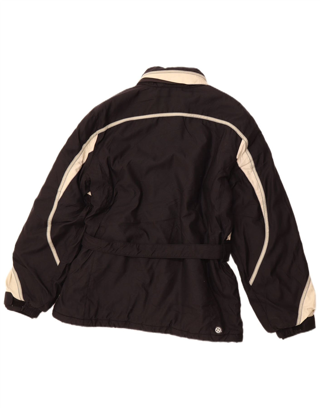 Jaqueta de esqui feminina COLMAR com capuz IT 46 grande bloco colorido preto de nylon