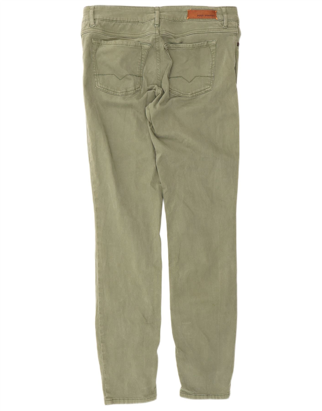Calça feminina casual slim HUGO BOSS W31 L32 algodão cáqui
