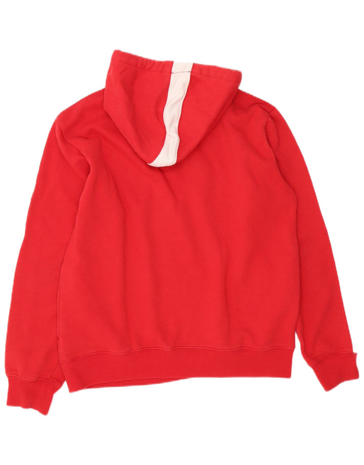 Moletom com capuz gráfico masculino Nike médio vermelho colorblock algodão