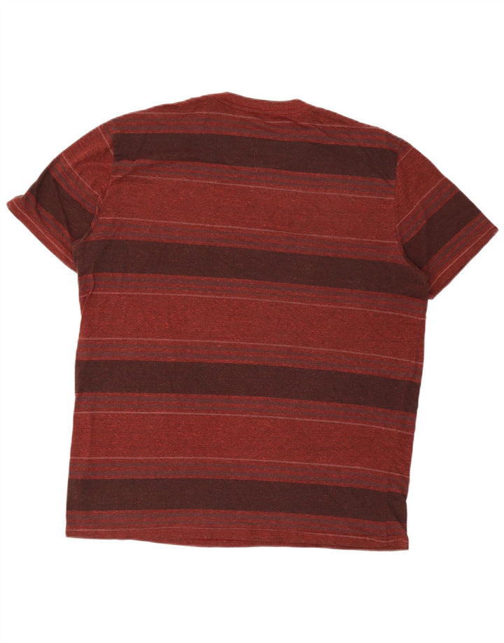 Camiseta masculina Hurley Premium Fit grande poliéster listrado marrom
