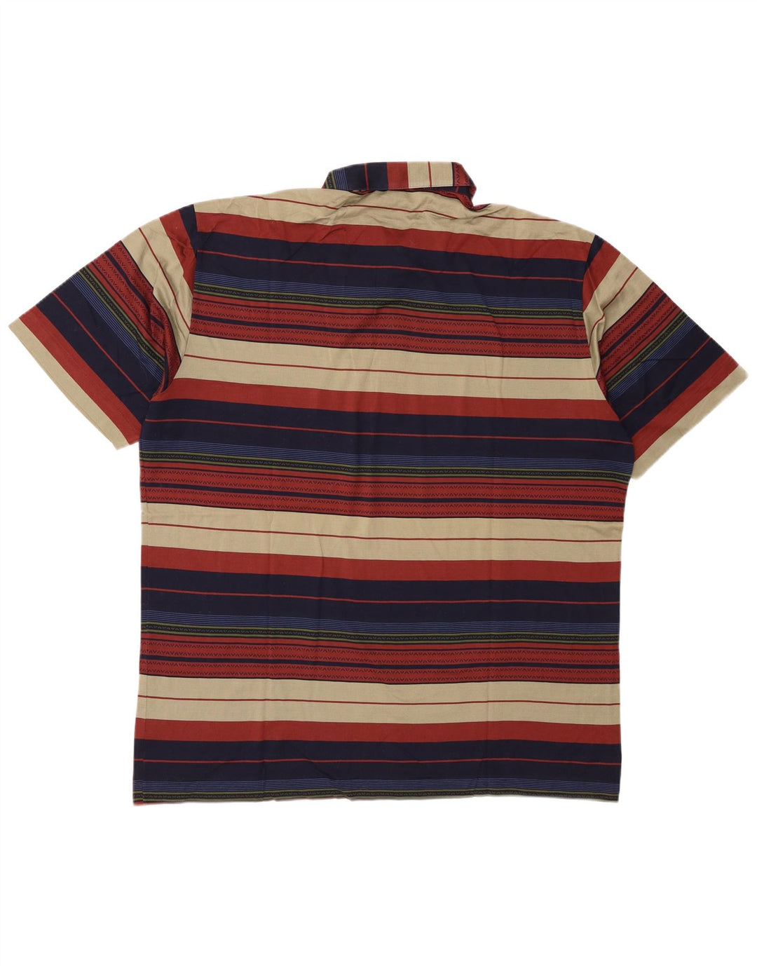 Camisa polo masculina vintage grande algodão listrado multicolorido