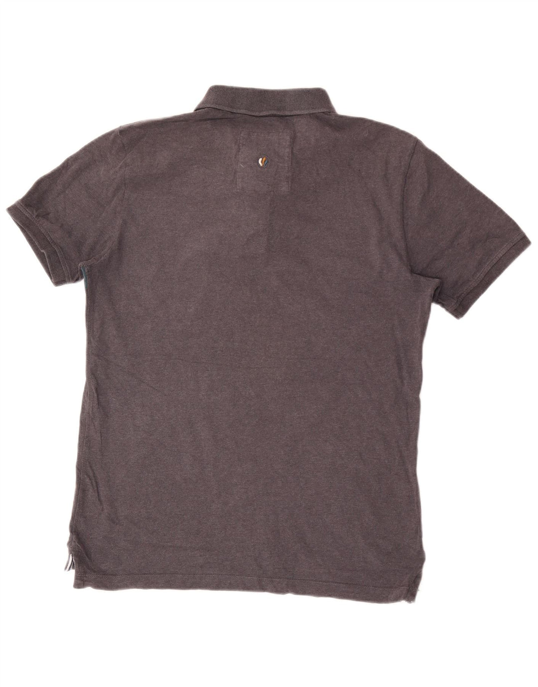Camisa polo masculina Fat Face algodão listrado cinza médio