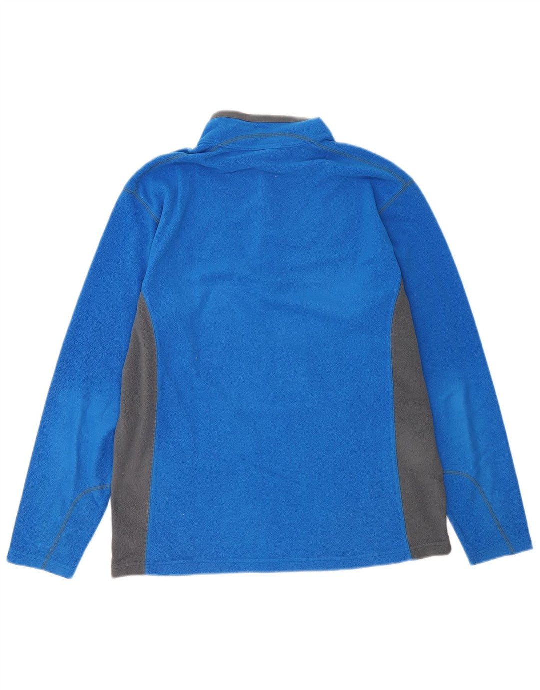 Suéter Columbia Masculino de Lã com Zíper e Gola Grande Azul Colorblock Poliéster