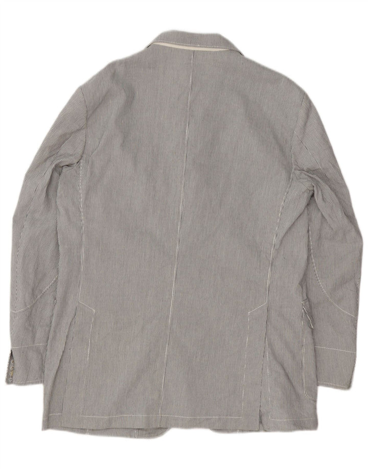 Jaqueta Blazer Corneliani Masculina com 3 Botões Reino Unido 36 Pequena Risca Cinza