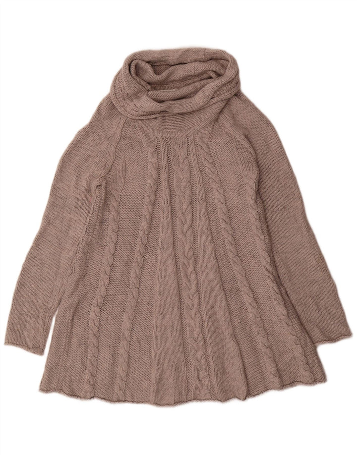 Suéter feminino Marks & Spencer com gola redonda Reino Unido 10 pequeno cinza acrílico