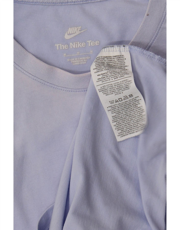 Camiseta masculina NIKE Top médio azul algodão