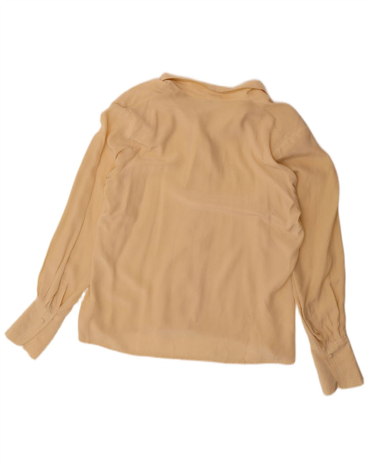 Blusa Camisa Feminina Balão EU 38 Seda Bege Médio
