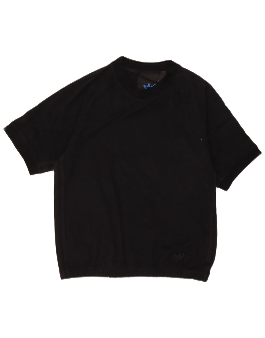Adidas masculino manga curta moletom jumper pequeno algodão preto