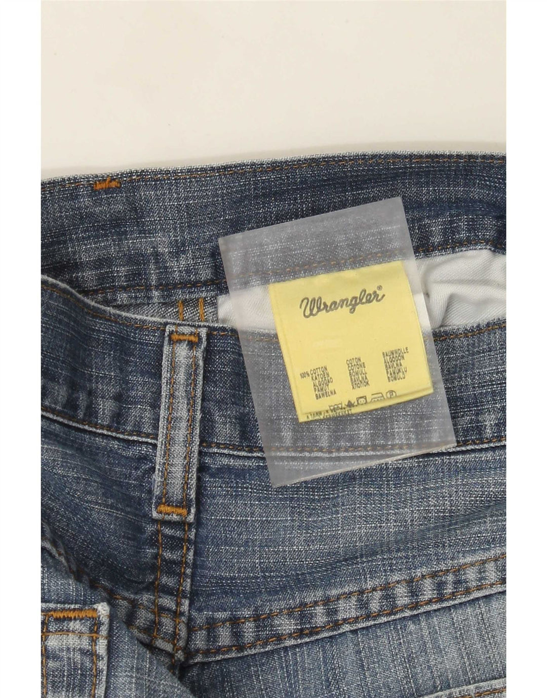 Wrangler masculino regular fit jeans reto W32 L32 algodão azul