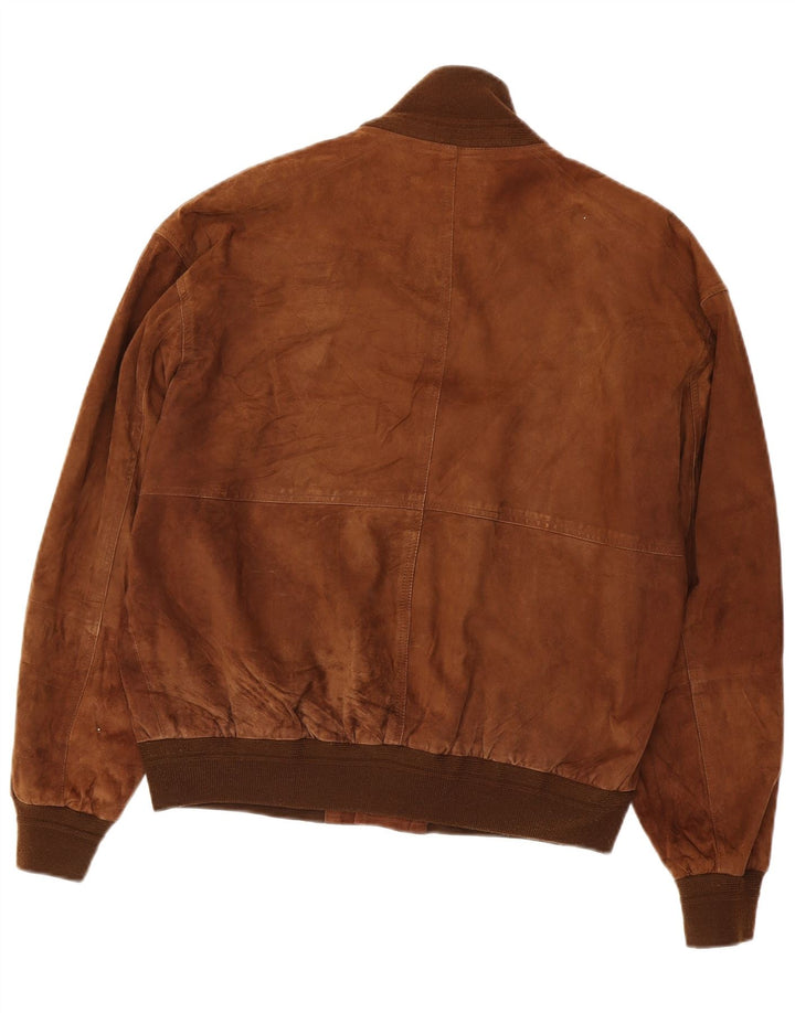 Jaqueta bomber masculina de camurça Conbipel IT 48 couro marrom médio
