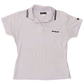 Polo feminino Reebok UK 14 grande roxo poliéster