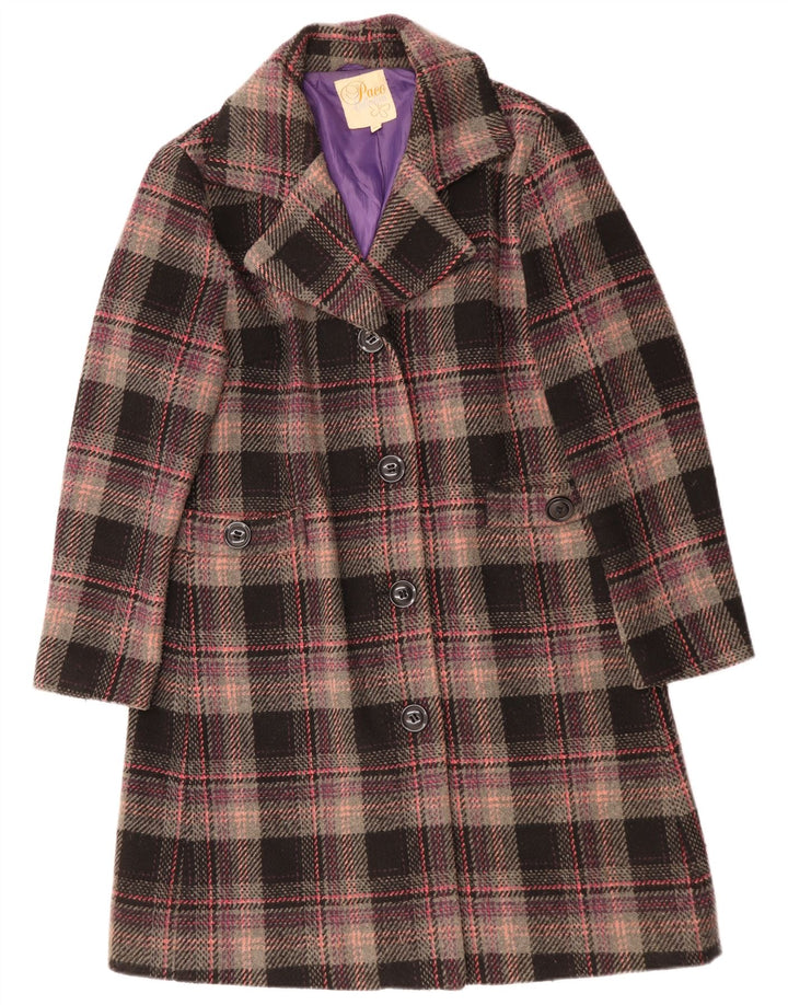 Sobretudo feminino Paco UK 18 XL poliéster xadrez multicolorido